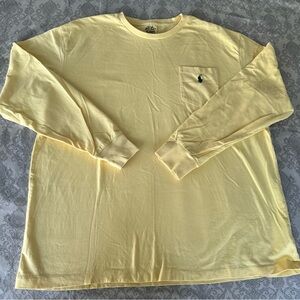 Polo Ralph Lauren Long Sleeve T-shirt Cotton Men’s size Large Yellow